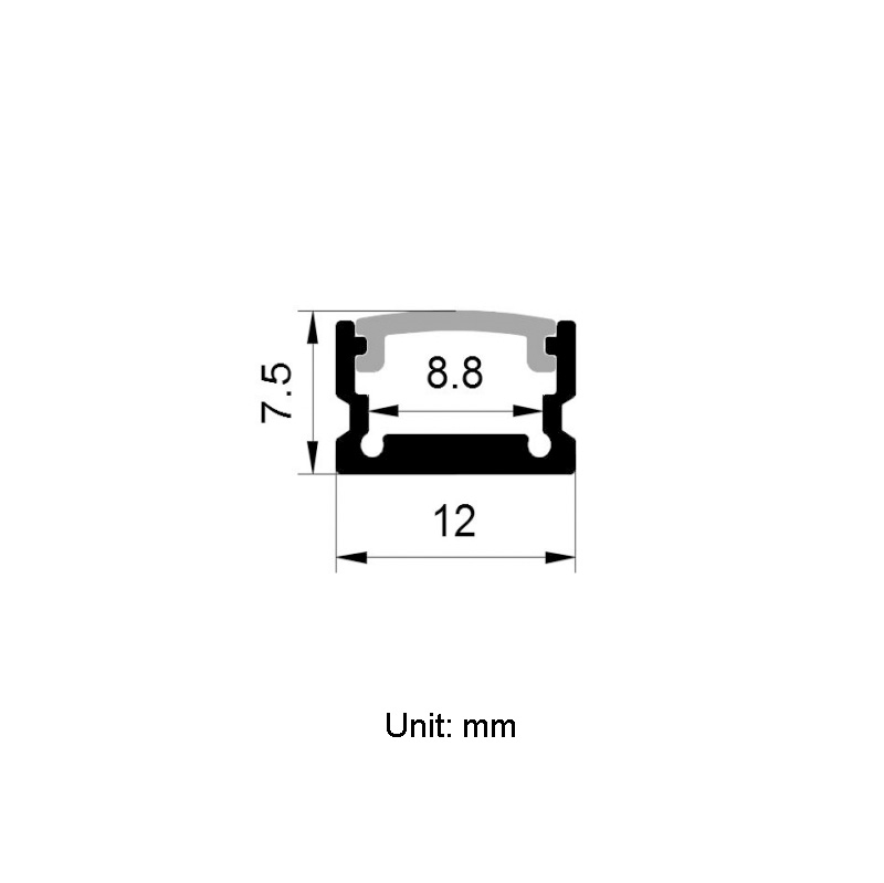 Mini LED Aluminum U Channel For 8mm Slim LED Strip Lights Mini LED Aluminum U Channel For 8mm Slim LED Strip Lights